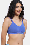 Zivame Maternity Double Layered Non Wired 3/4th Coverage Nursing Bra - Baja Blue — thumbnail 3